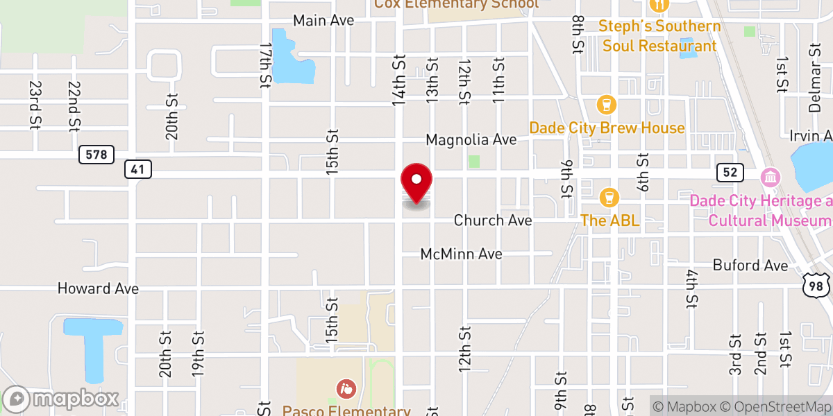 Map showing location of Vida Community Church