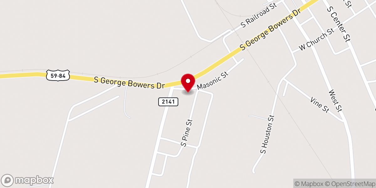 Map showing location of Benford Chapel Baptist Church