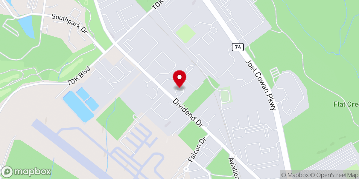 Map showing location of Bethlehem Baptist Church