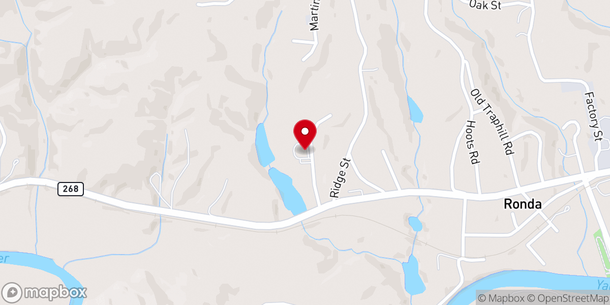 Map showing location of Ronda Baptist Tabernacle