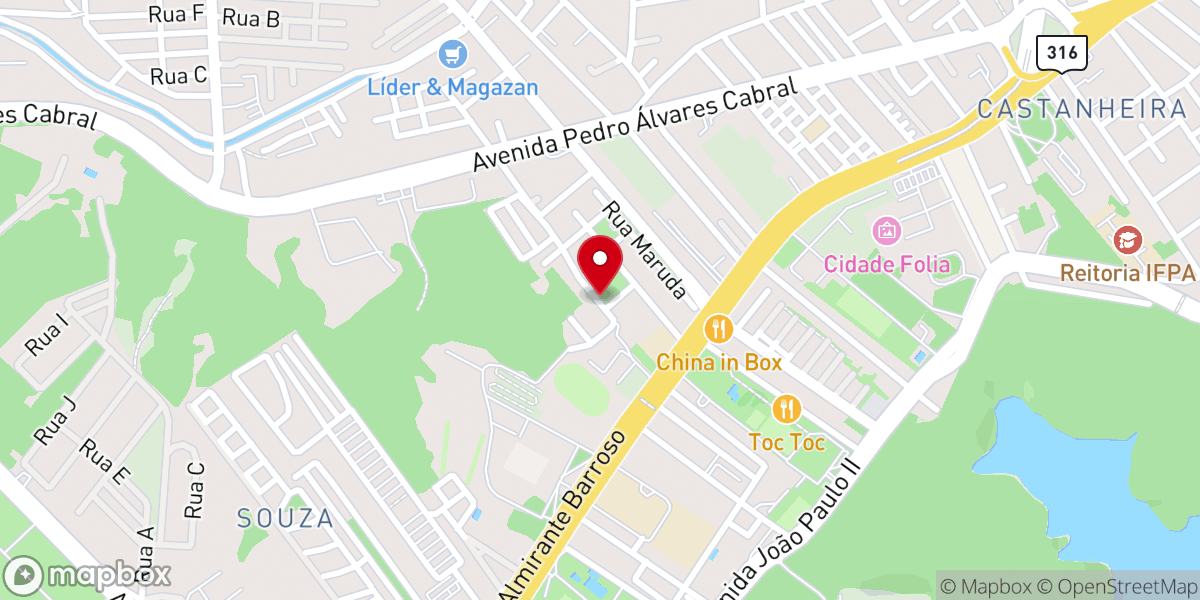 Map showing location of Capela Nossa Senhora Rainha da Paz