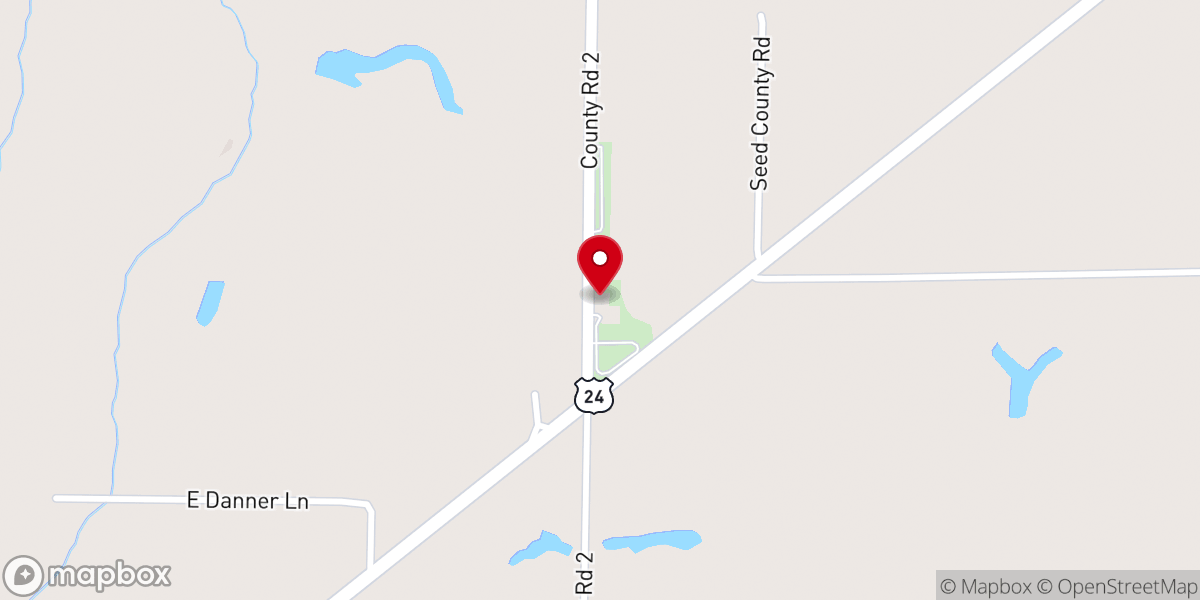 Map showing location of Woodland Church of the Brethren