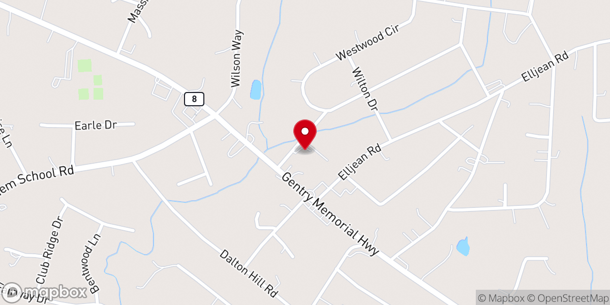 Map showing location of Maranatha Baptist Church