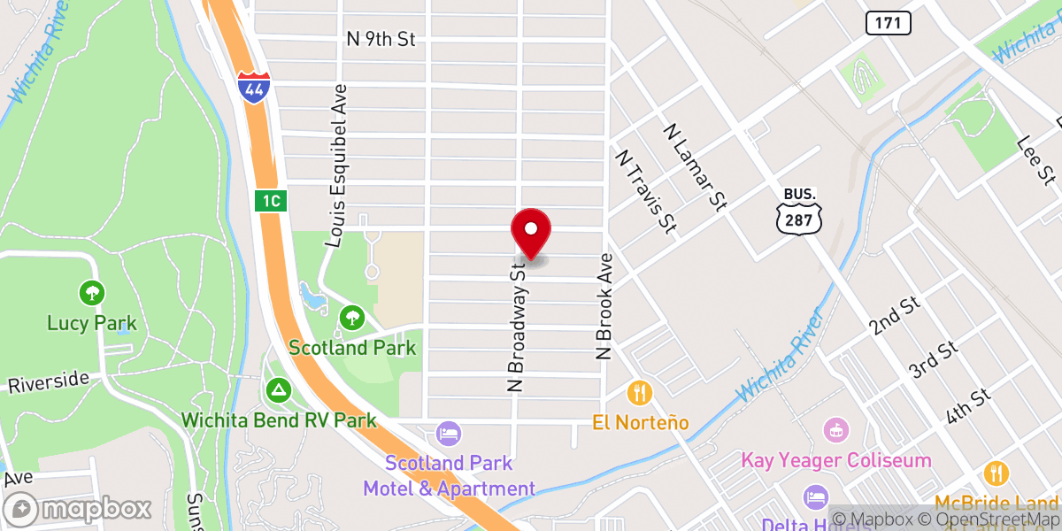 Map showing location of Powerhouse Church of God In Christ