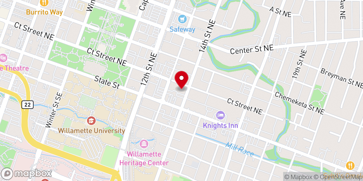Map showing location of St John Lutheran Church