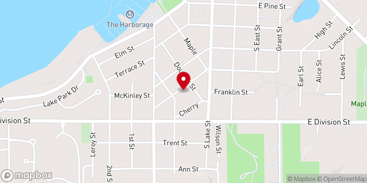 Map showing location of Church of the Nazarene