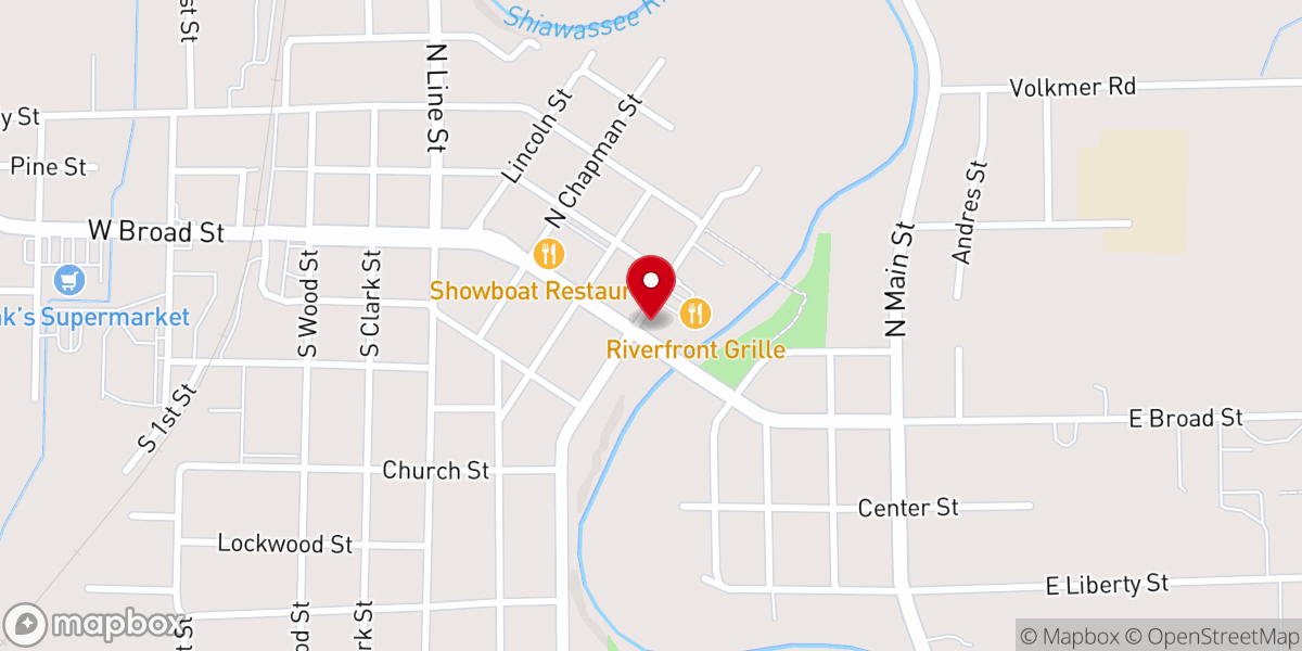 Map showing location of Trinity United Methodist