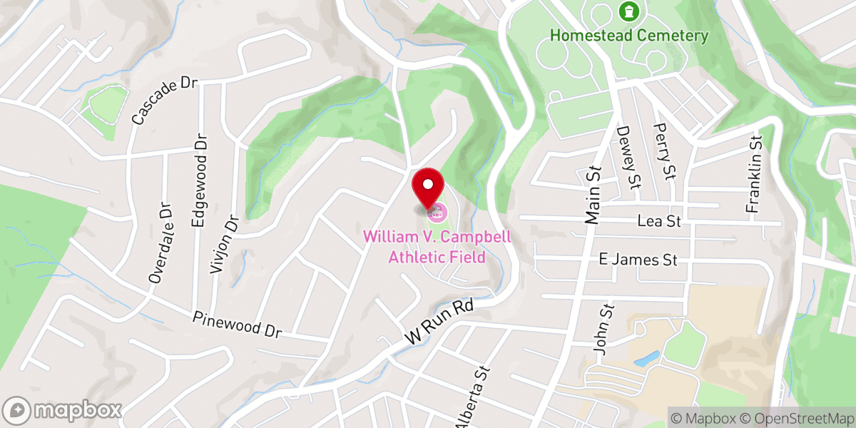 Map showing location of Baptist Institute of Pittsburgh