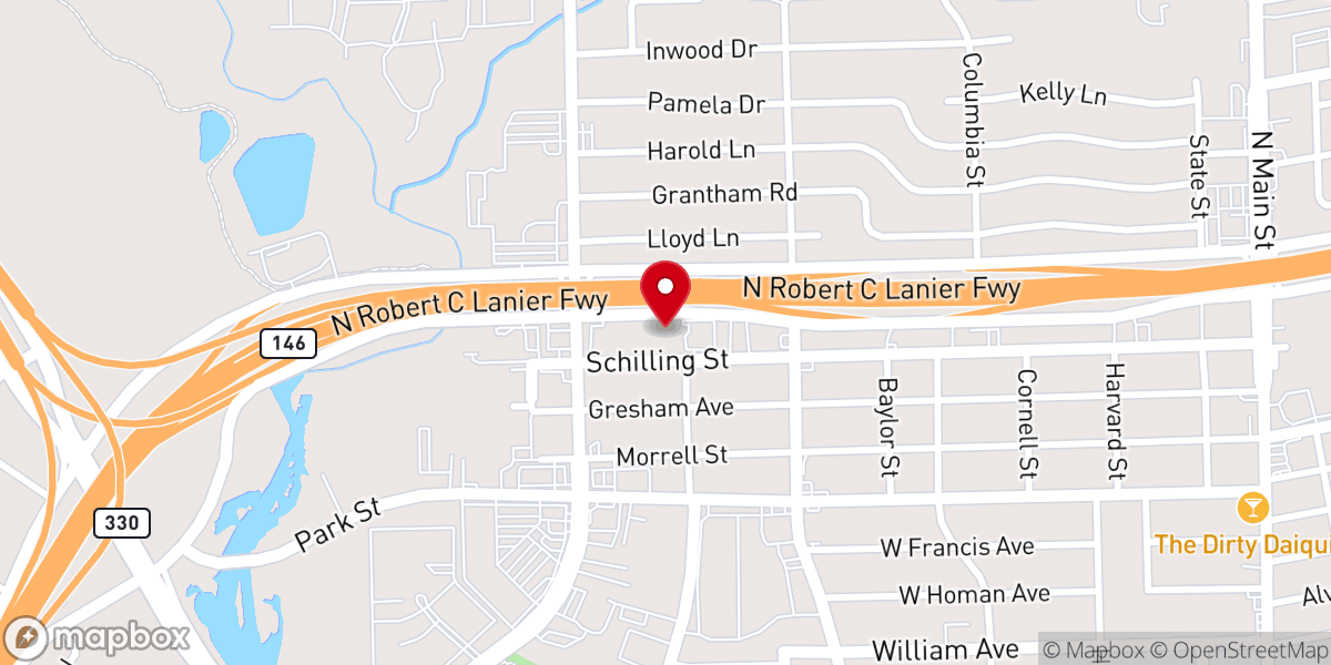 Map showing location of St. Paul's Lutheran-ELCA