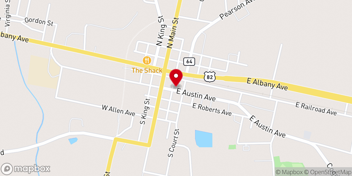 Map showing location of Springhead United Methodist Church