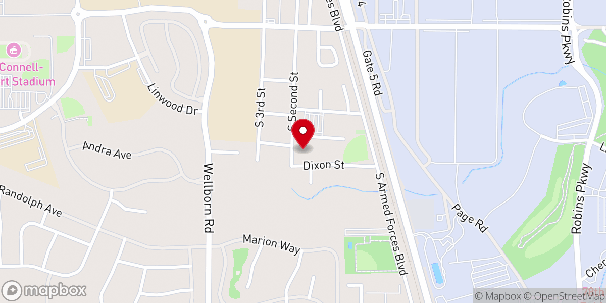 Map showing location of First Baptist Church-