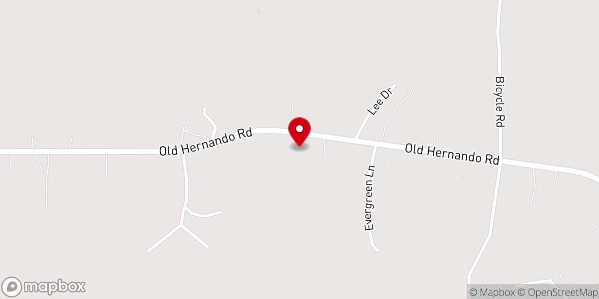 Map showing location of Hebron Chapel CME Church