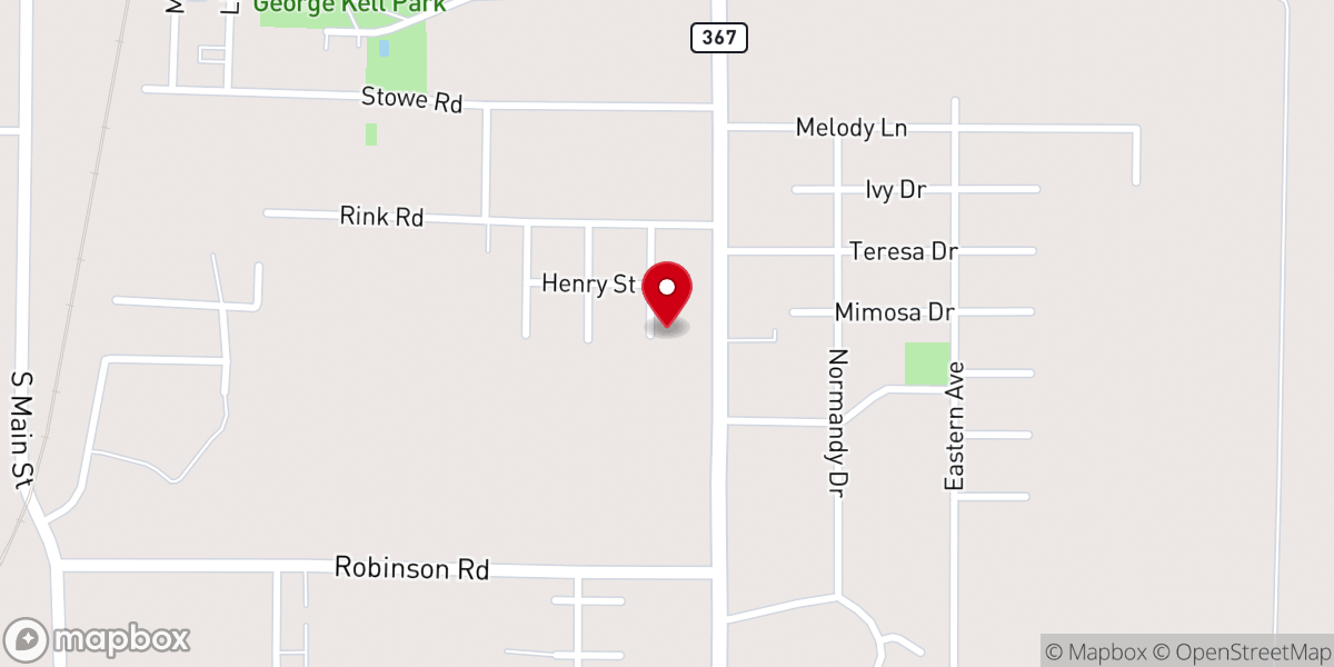 Map showing location of Northside Church of Christ