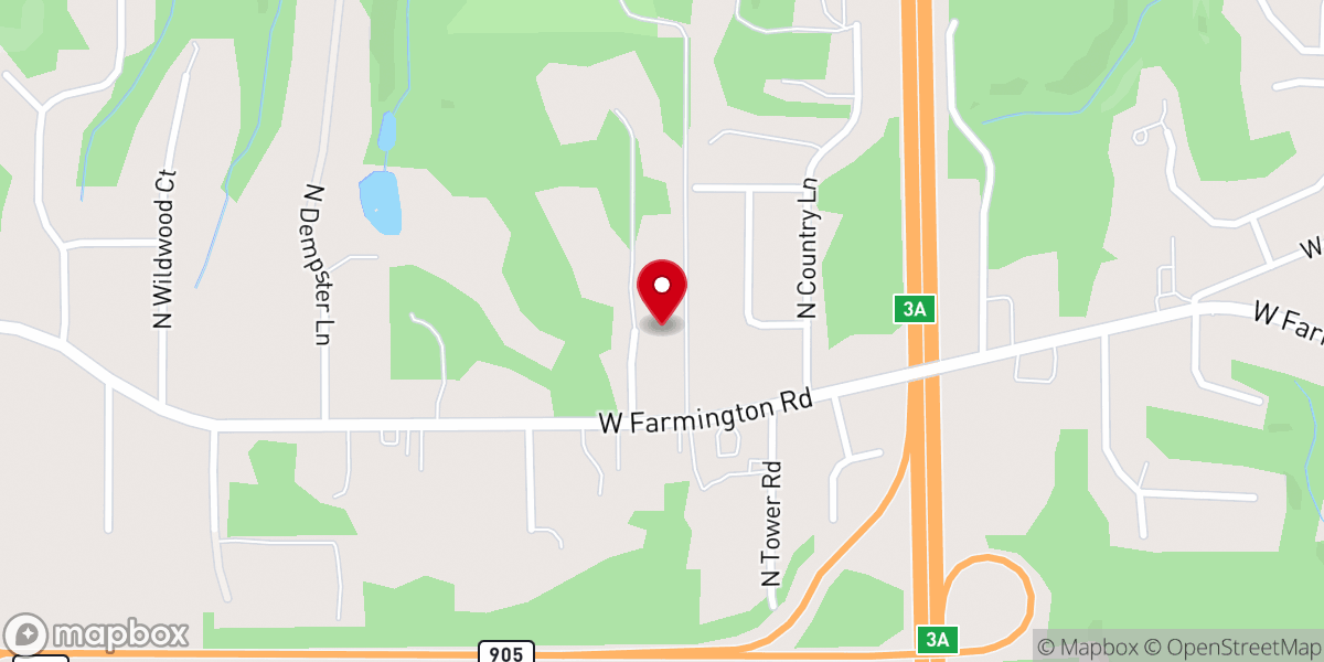 Map showing location of Bethel Free Methodist Church