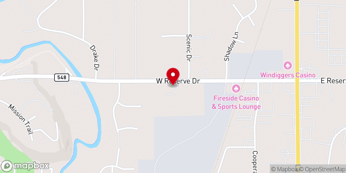 Map showing location of Faith Baptist Church