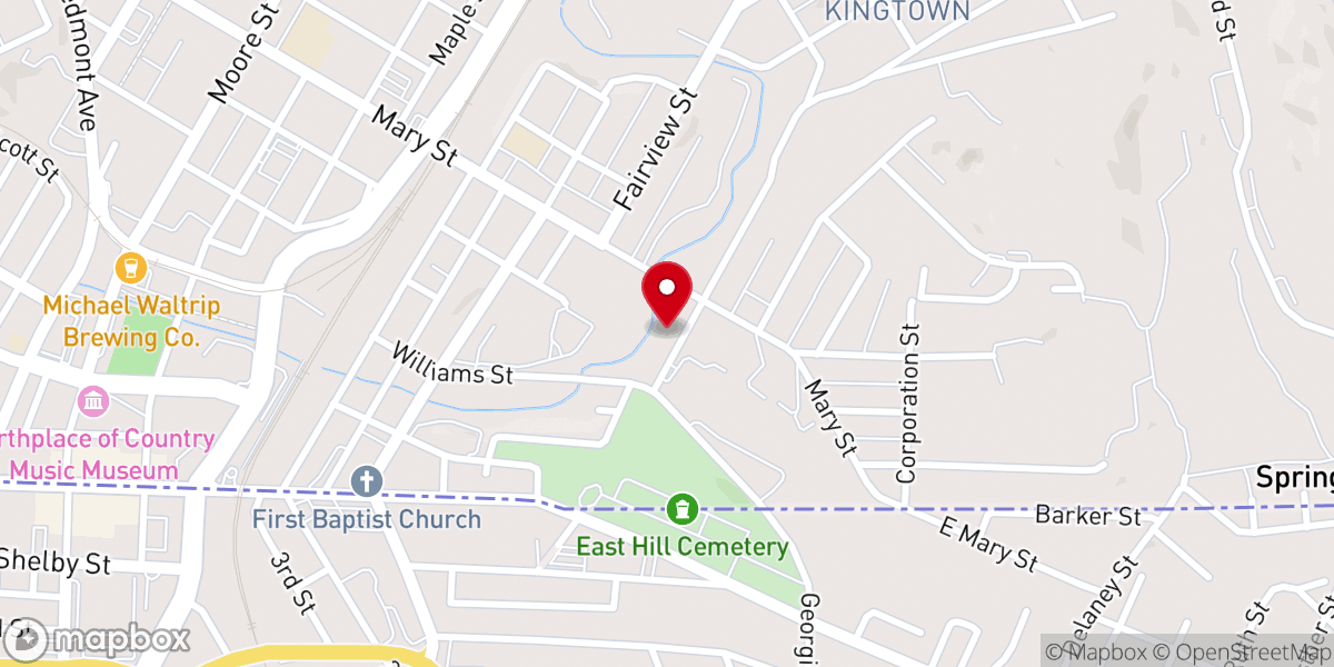 Map showing location of Baptist Goodwill Center