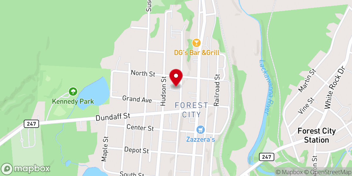 Map showing location of St Joseph Church