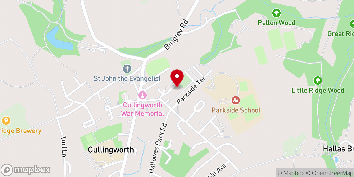 Map showing location of Cullingworth Methodist Church