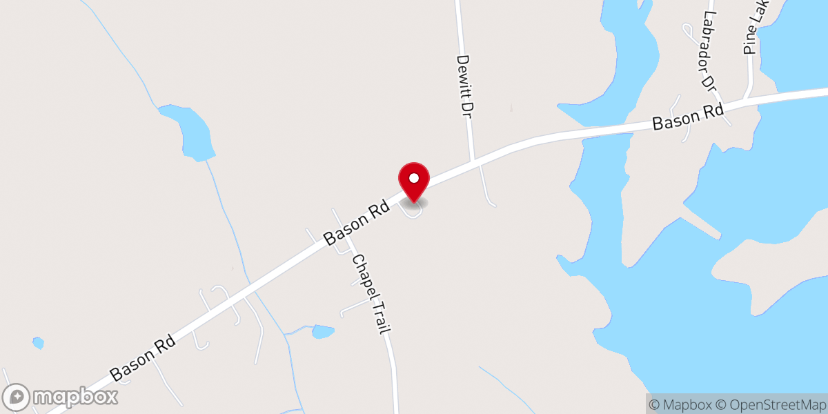 Map showing location of Belview Baptist Church