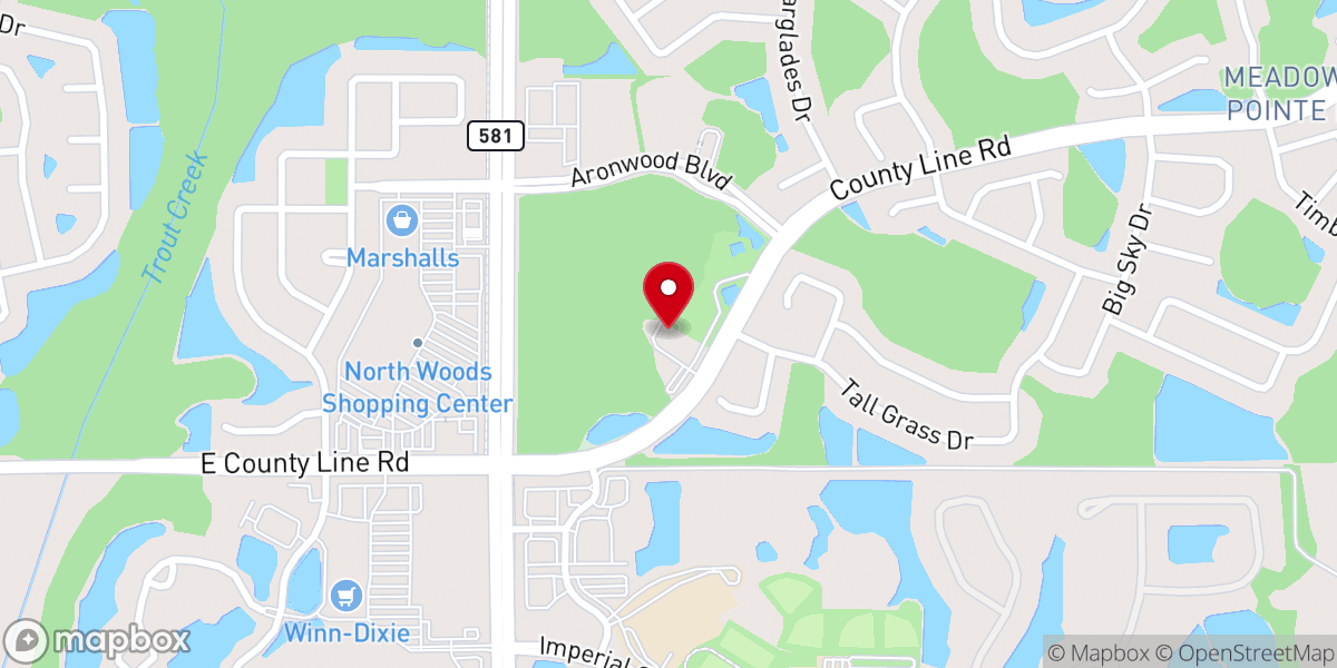 Map showing location of Wiregrass Church
