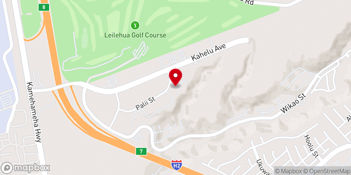 Map showing location of Mililani Assembly Hall of Jehovah Witnesses Inc