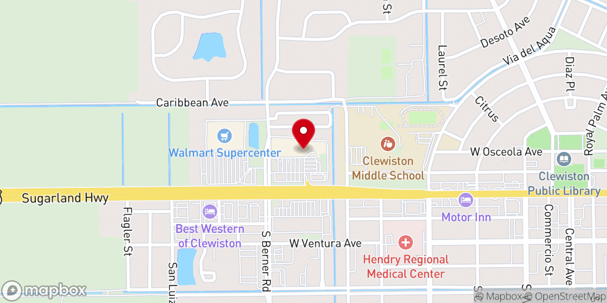 Map showing location of Marco Christian Fellowship Church