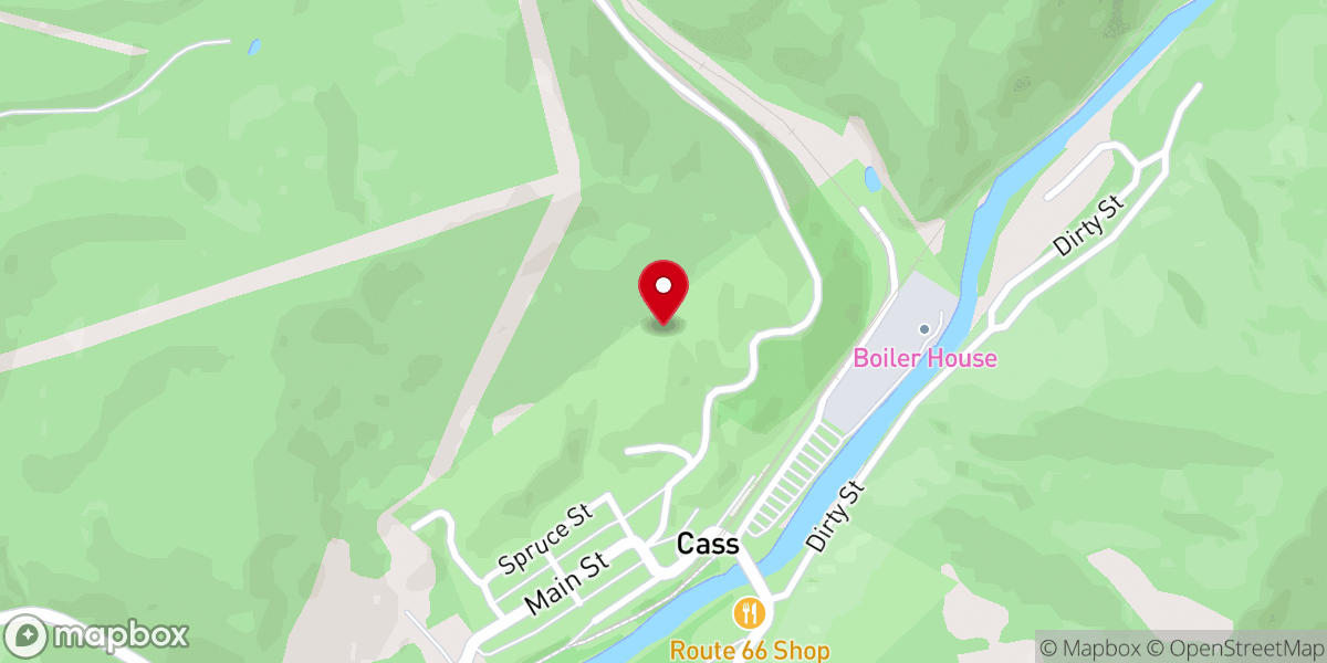 Map showing location of Cass Scenic Railroad State Park