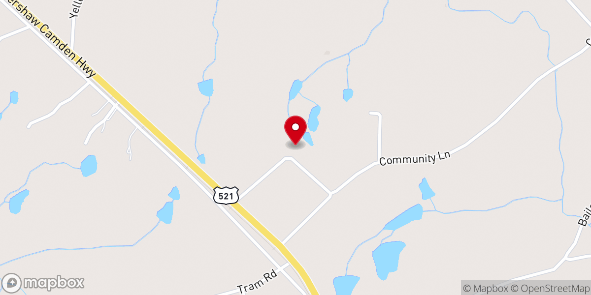 Map showing location of Elgin Baptist Church