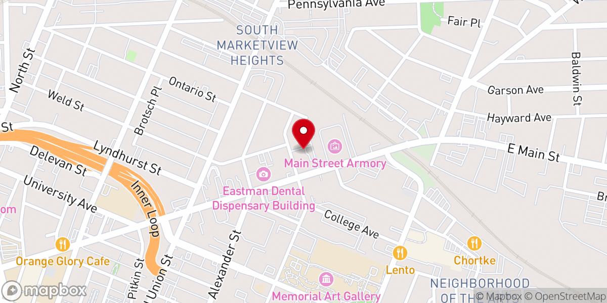 Map showing location of Saint Frances Xavier Cabrini Parish Parroquia Santa Francisca Javier Cabrini