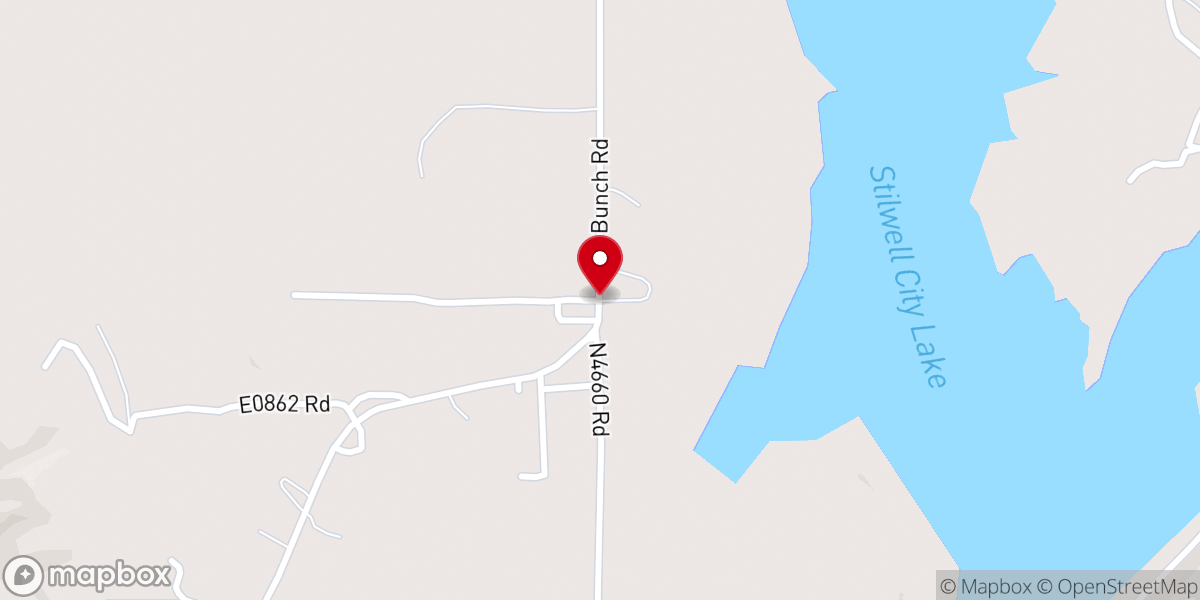 Map showing location of Stilwell Indian Mission - PCG