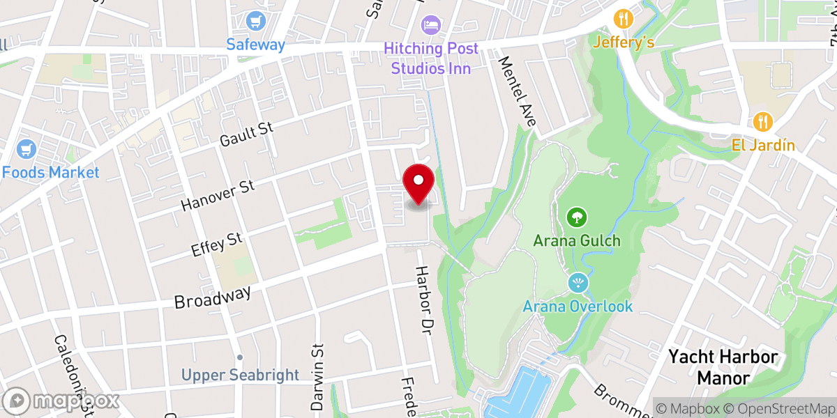 Map showing location of Santa Cruz Bible Church