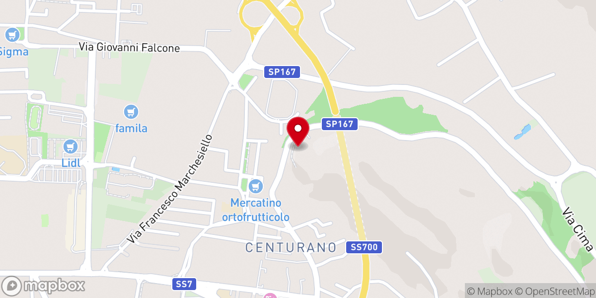 Map showing location of Santuario diocesano di Santa Lucia
