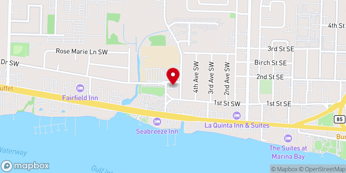 Map showing location of Fort Walton Beach Seventh-day Adventist Church