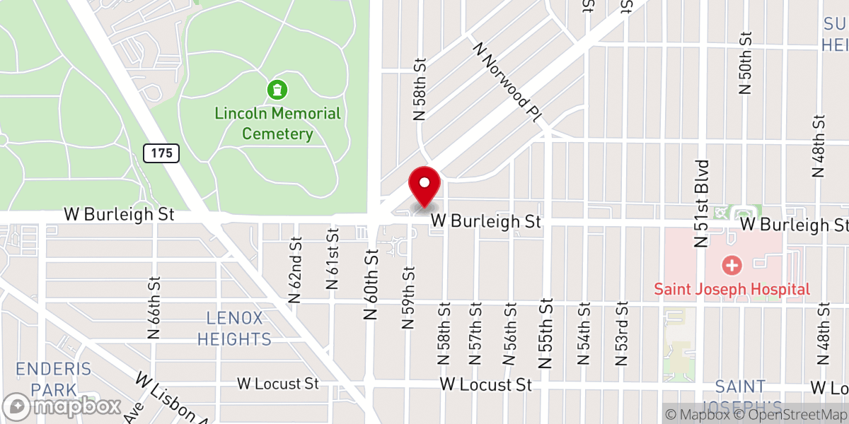 Map showing location of True Vine Missionary Baptist Church