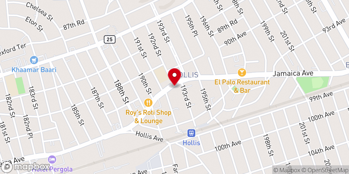 Map showing location of Hollis Community Christian Center