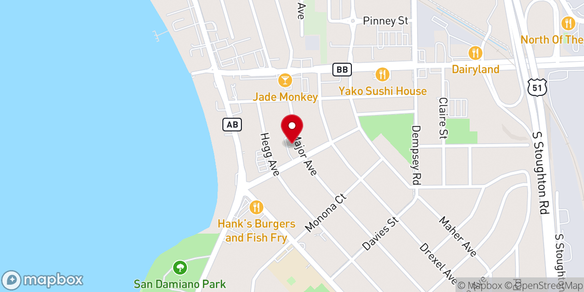 Map showing location of St. Luke's Episcopal Church