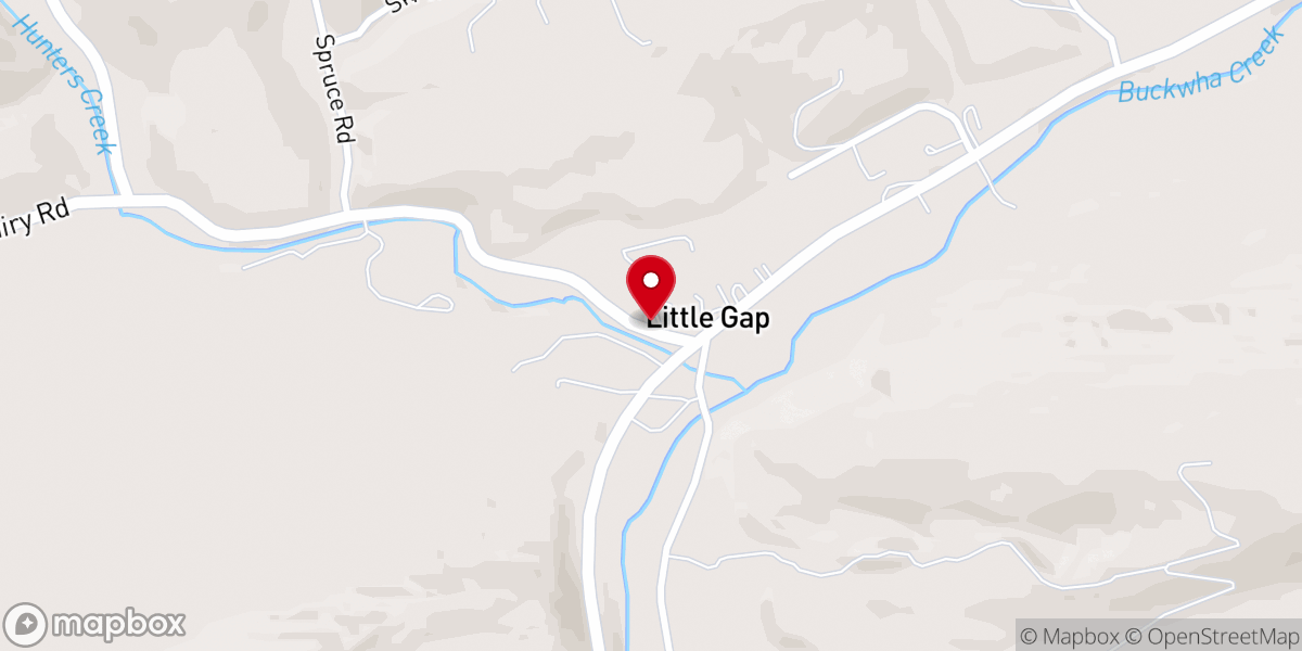 Map showing location of The Great Spirit Native American Church
