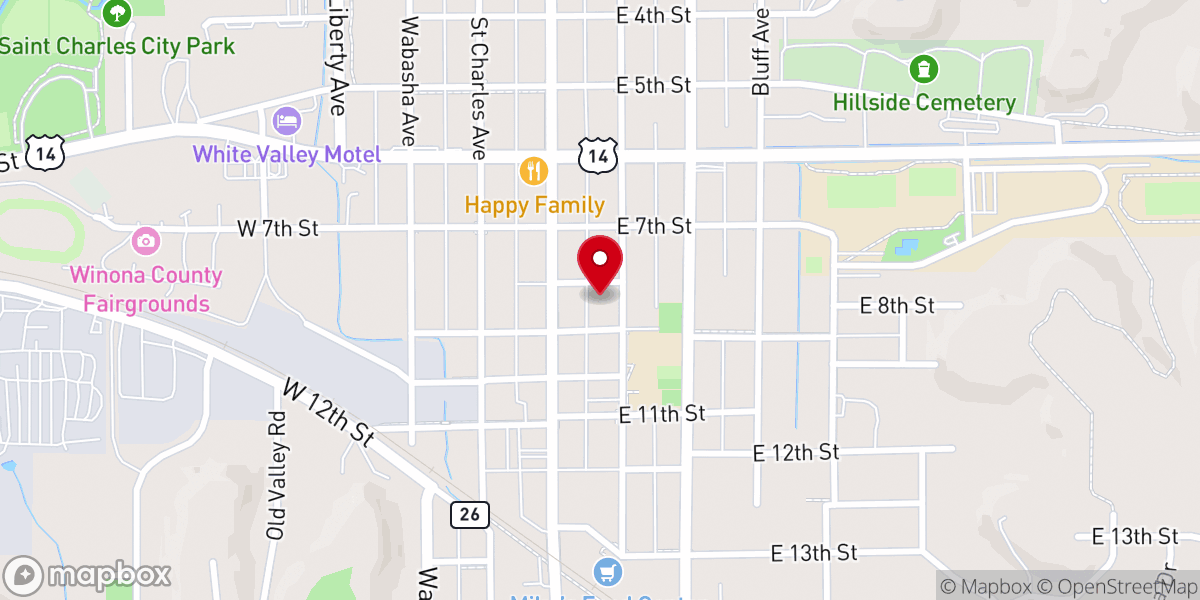 Map showing location of United Methodist Church