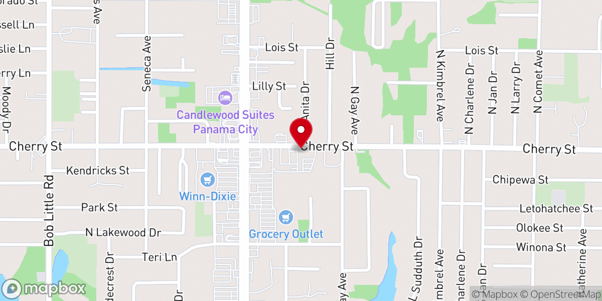 Map showing location of Callaway Assembly of God