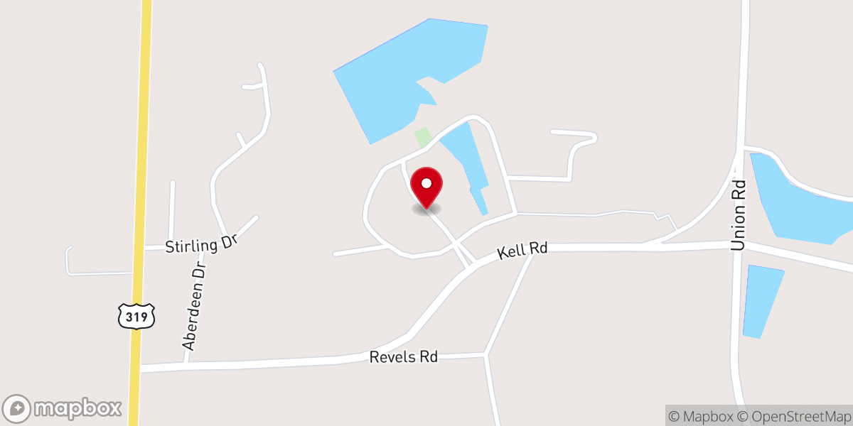 Map showing location of South Georgia Church of God Campground