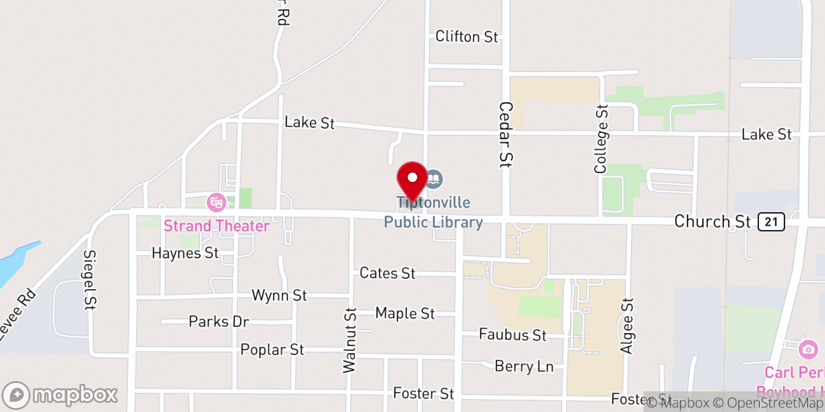 Map showing location of First Methodist Church