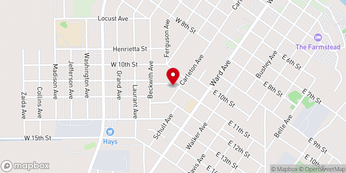 Map showing location of Church of God