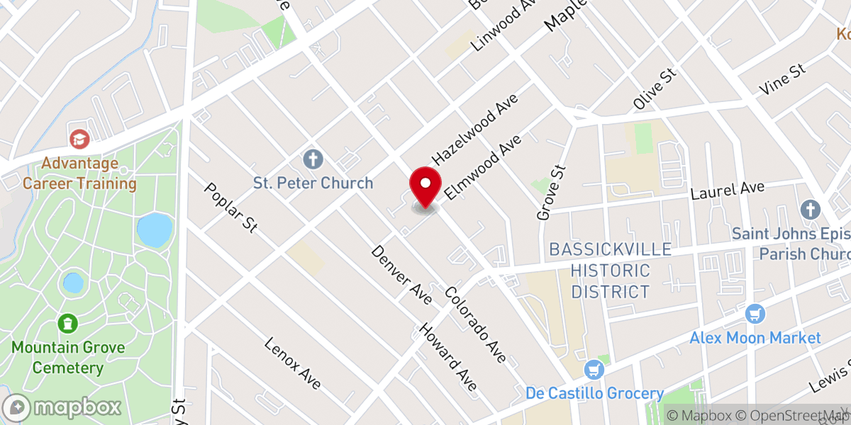 Map showing location of Saint Dimitrie Romanian Orthodox Church