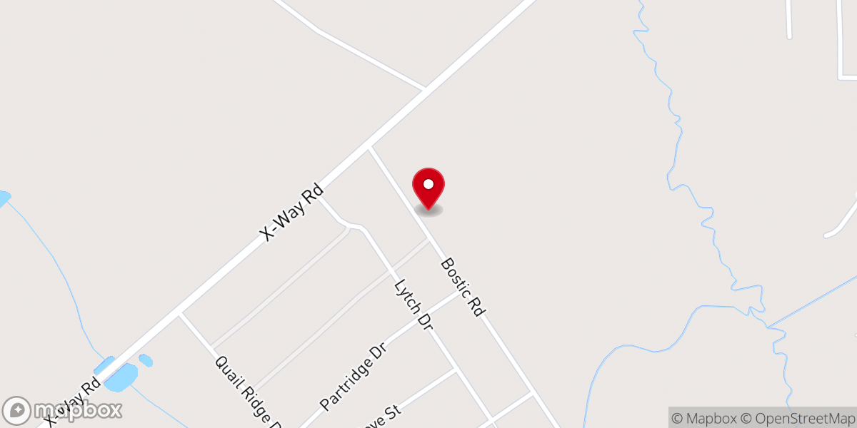 Map showing location of Reedy Creek Church