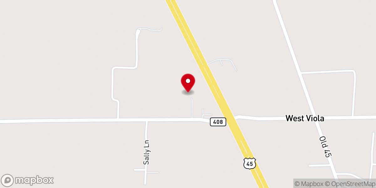 Map showing location of Community Fellowship Baptist Church