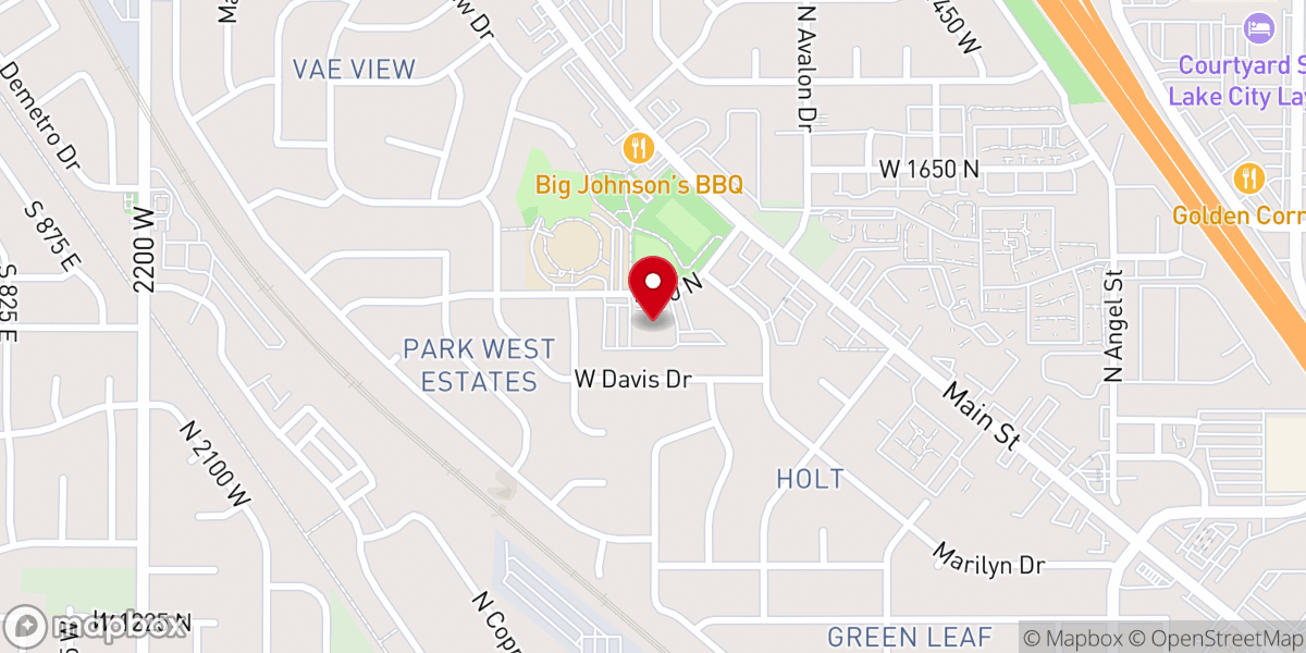 Map showing location of Layton Utah West Stake Center