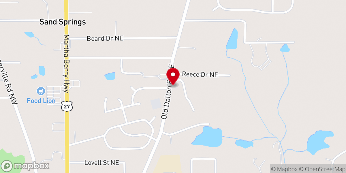 Map showing location of Grace Bible Church