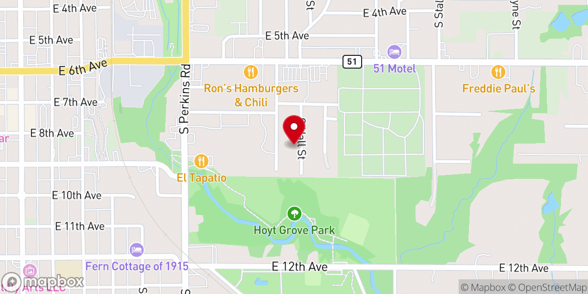 Map showing location of Saint James Orthodox Christian Church
