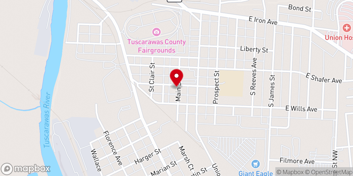 Map showing location of Grace Bible Fellowship