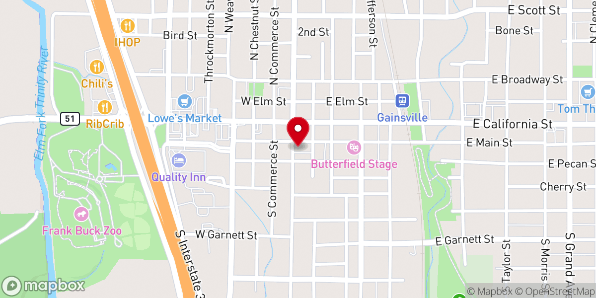 Map showing location of The Jorney Place